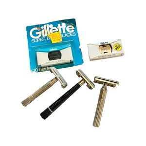 Vintage Safety Razors with Blades